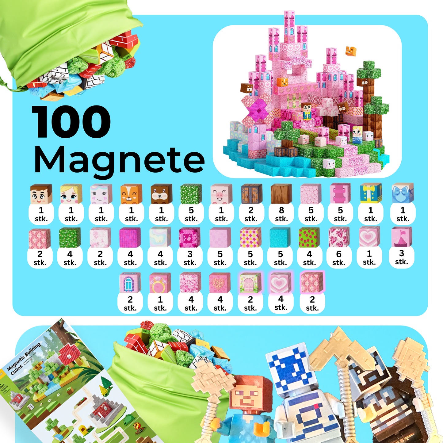 KidsCraft® Patentierte LED Magnetbausteine