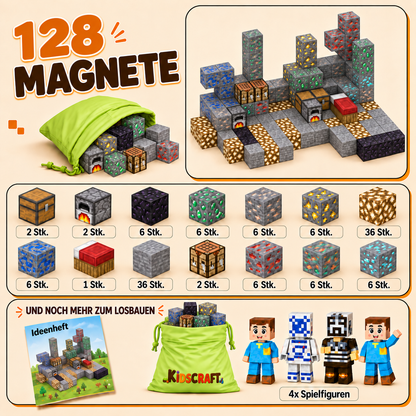 KidsCraft® Patentierte Minecraft Magnetbausteine