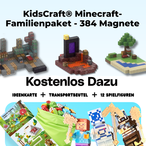KidsCraft® Limitiertes Minecraft-Familienpaket - 384 Bausteine