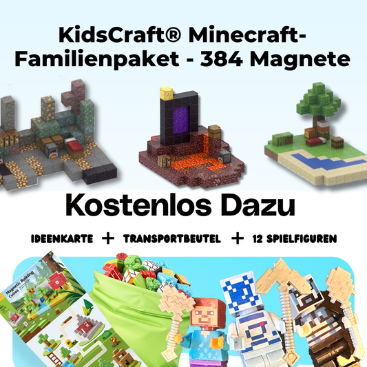 KidsCraft® Limitiertes Minecraft-Familienpaket - 384 Bausteine