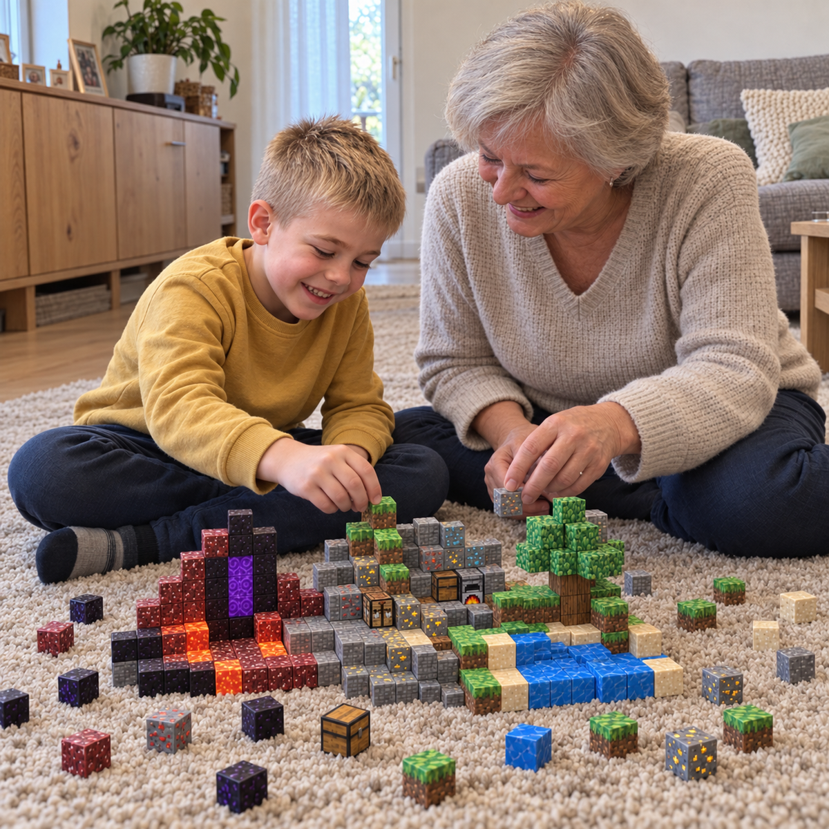 Gemeinsame kreative Spielzeit mit KidsCraft Magnetbausteinen